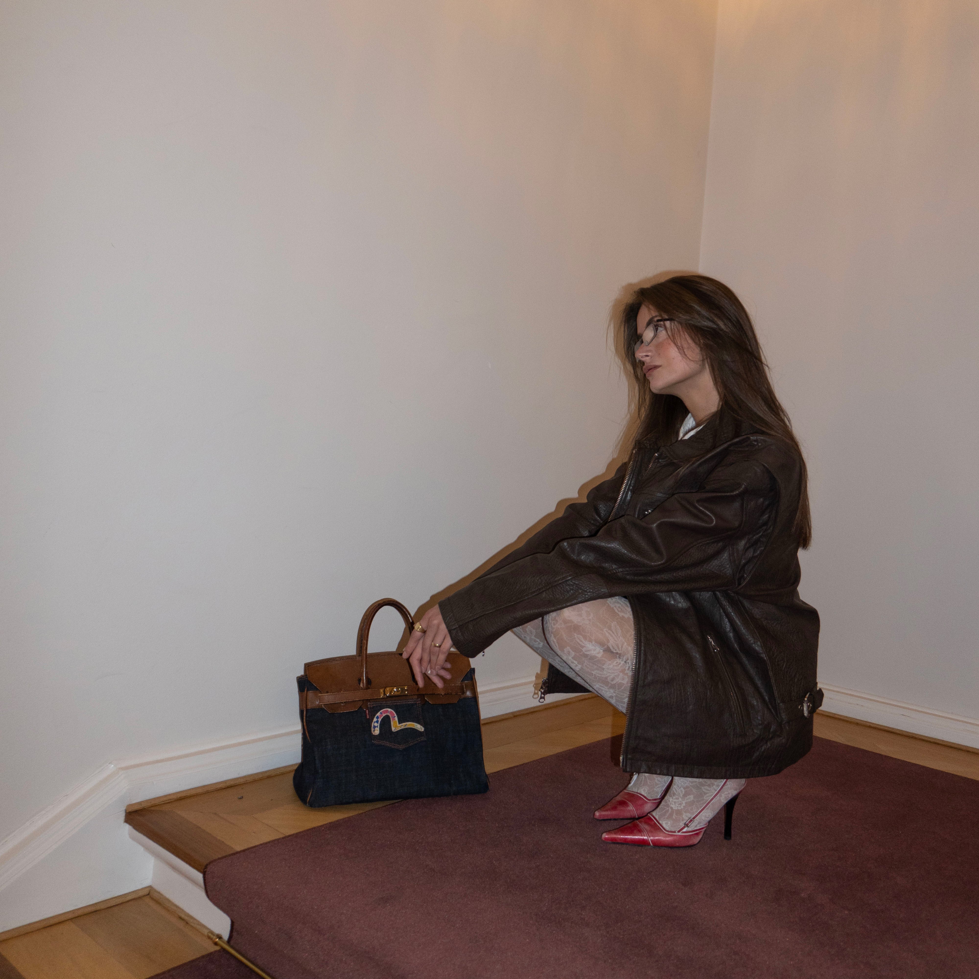 Alva jacket/Brown leather jacket