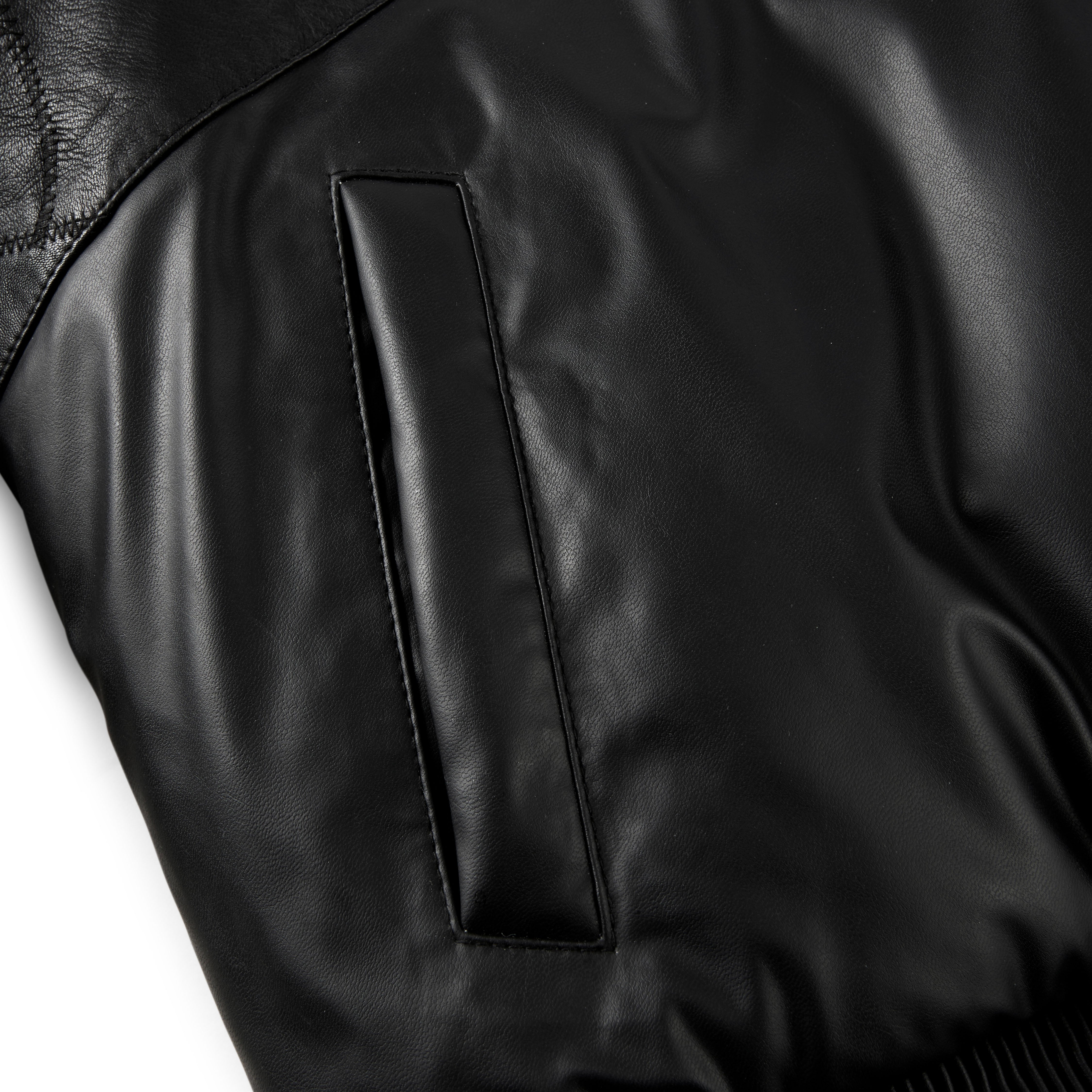 Avery patchwork bomber jacket black/Black nappa leather bomber jacket