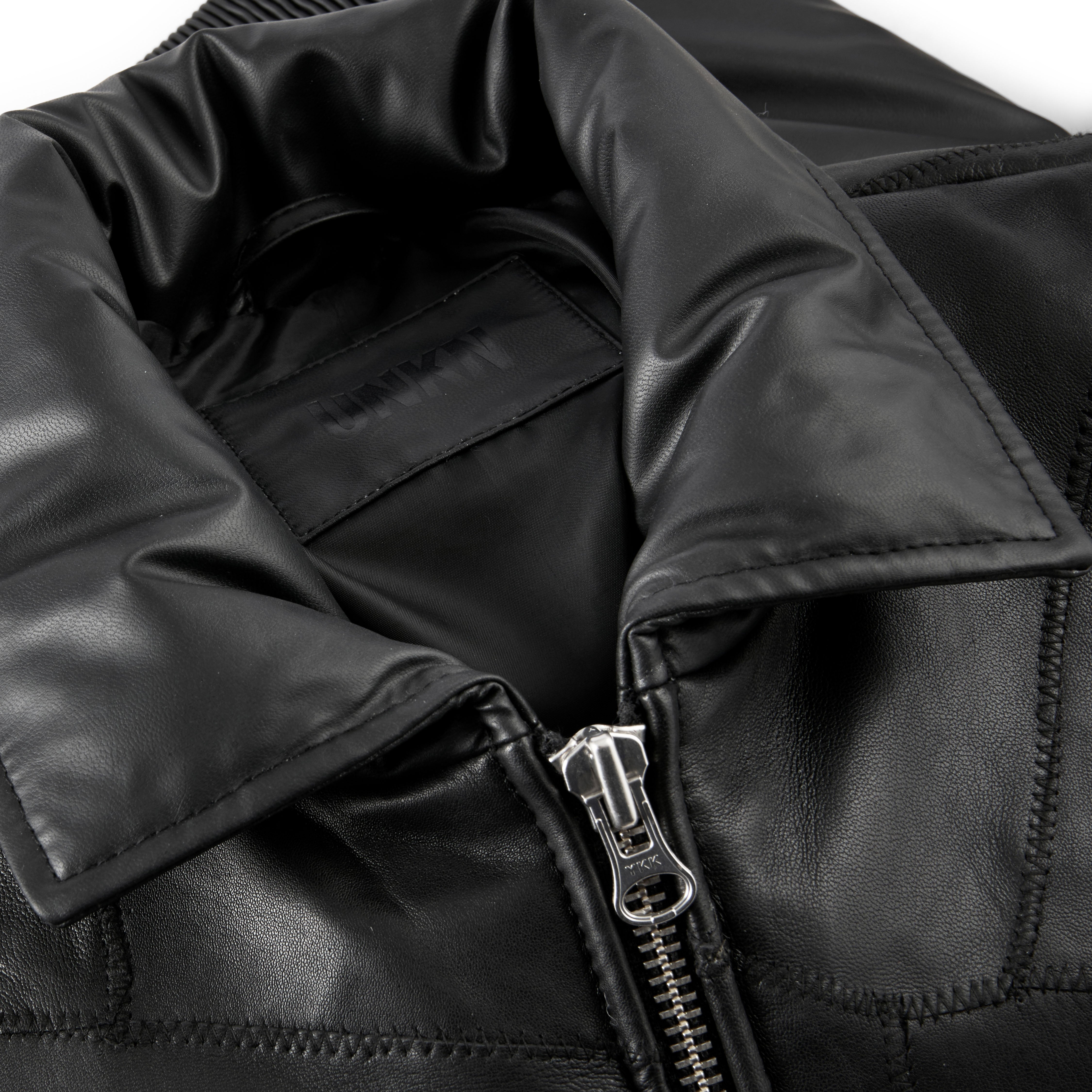 Avery patchwork bomber jacket black/Black nappa leather bomber jacket