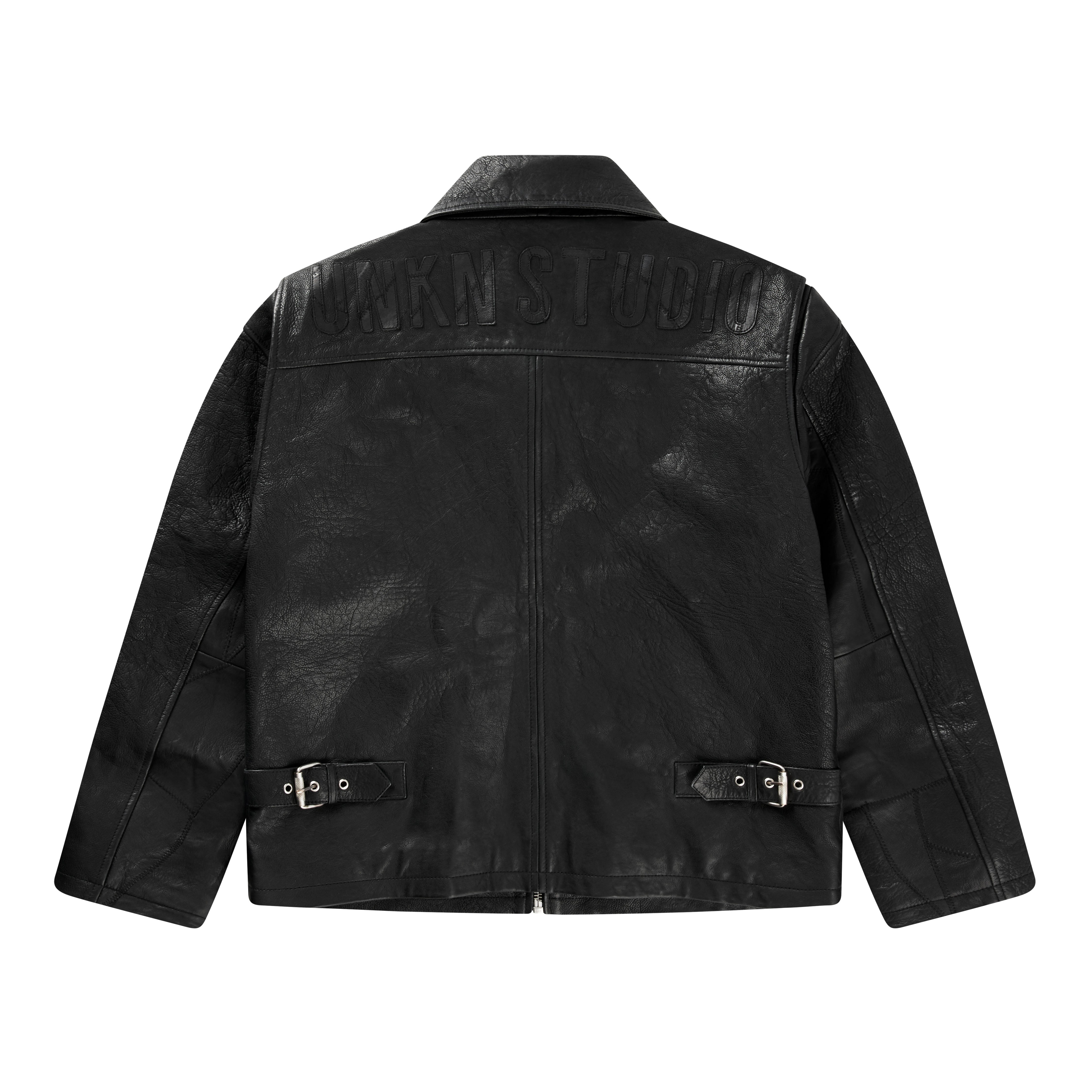 Alva patchwork jacket black/Black leather jacket