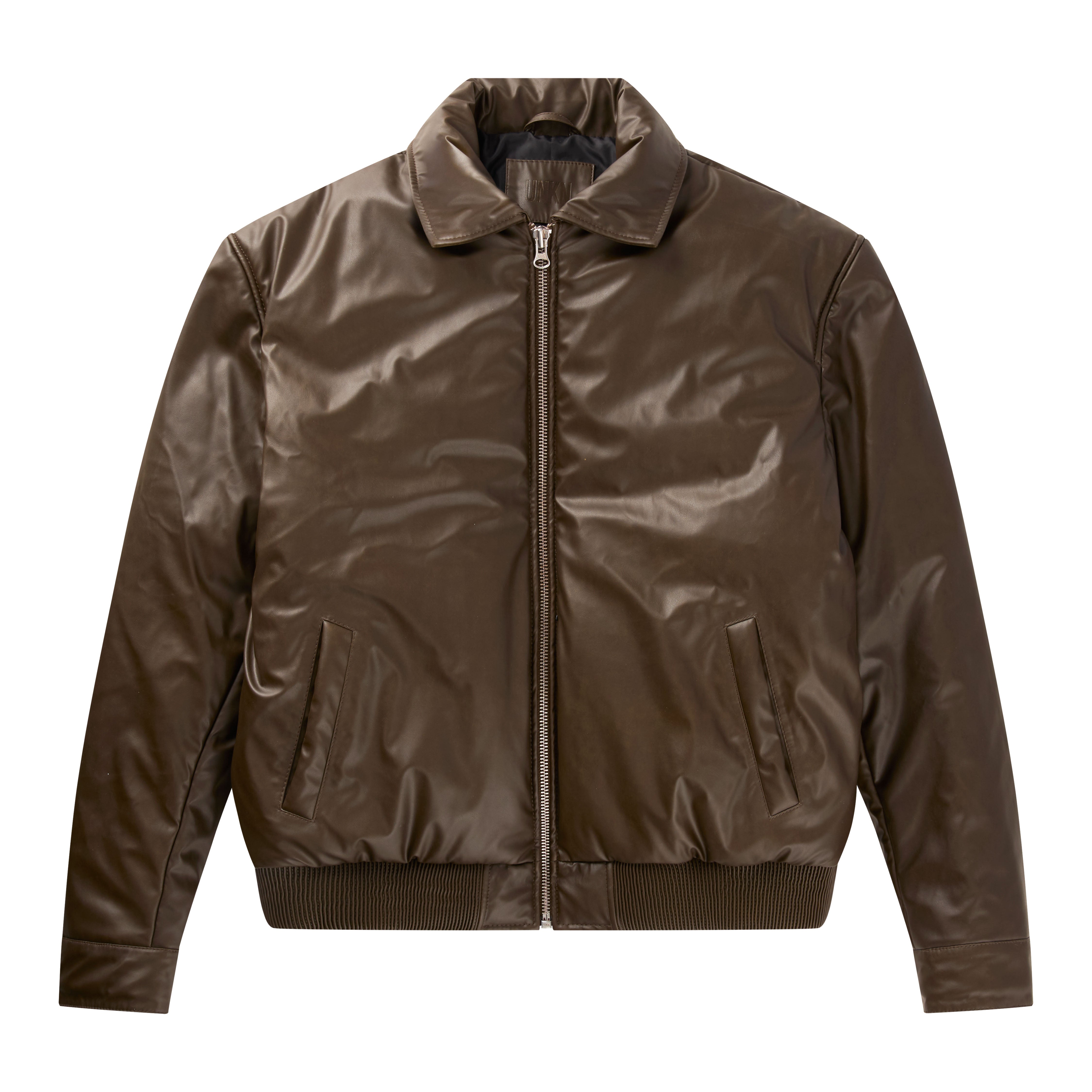 Avery bomber jacket olive green/ Olive green nappa leather bomber jack
